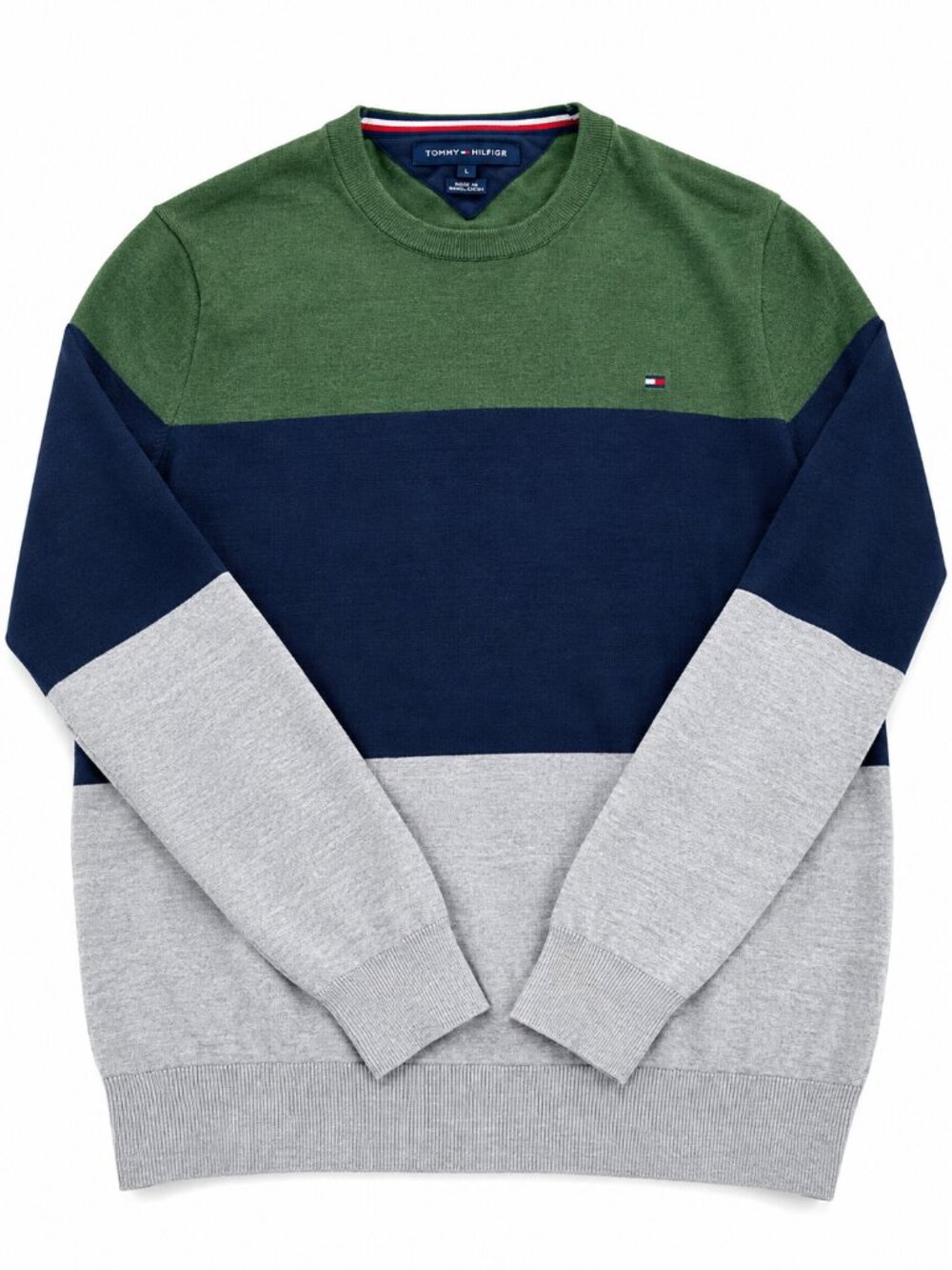 Color-Block Tommy Hilfiger Sweater | Size XXL | Open To Offer